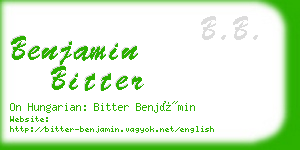 benjamin bitter business card